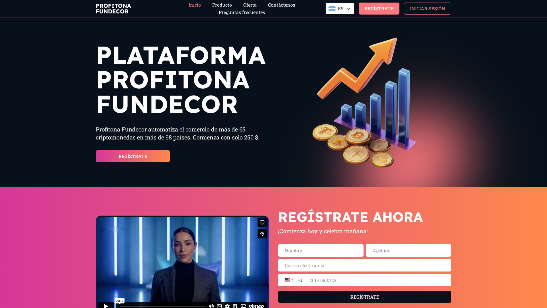 Screenshot of profitona-fundecor.com