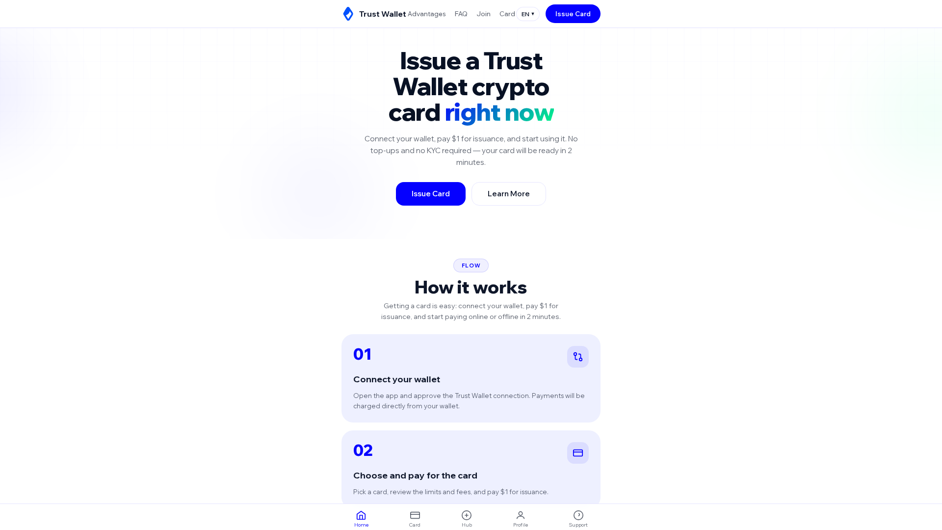 Screenshot of trust-card.biz