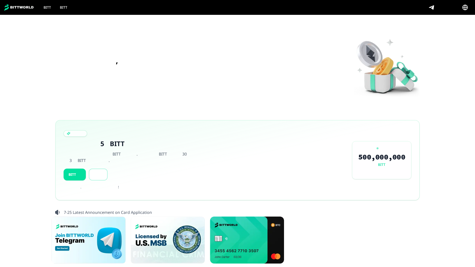 Screenshot of bittworldstaking.com