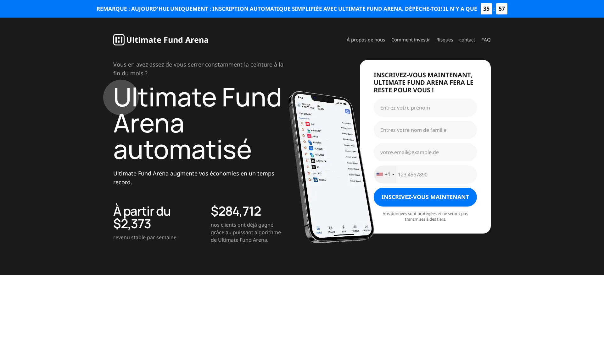 Screenshot of ultimatefundarenatrade.com