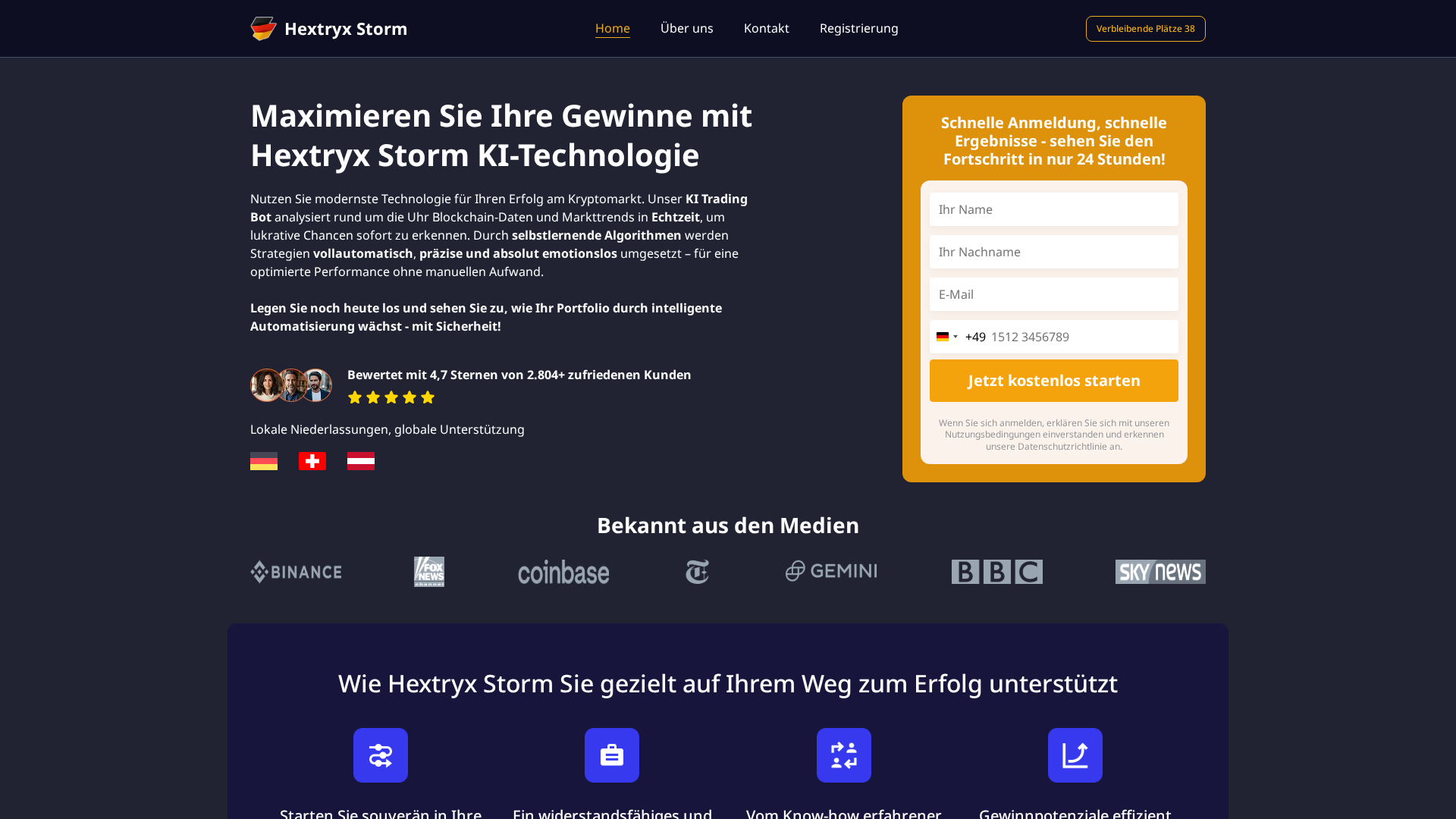 Screenshot of hextryxstorm-de.com