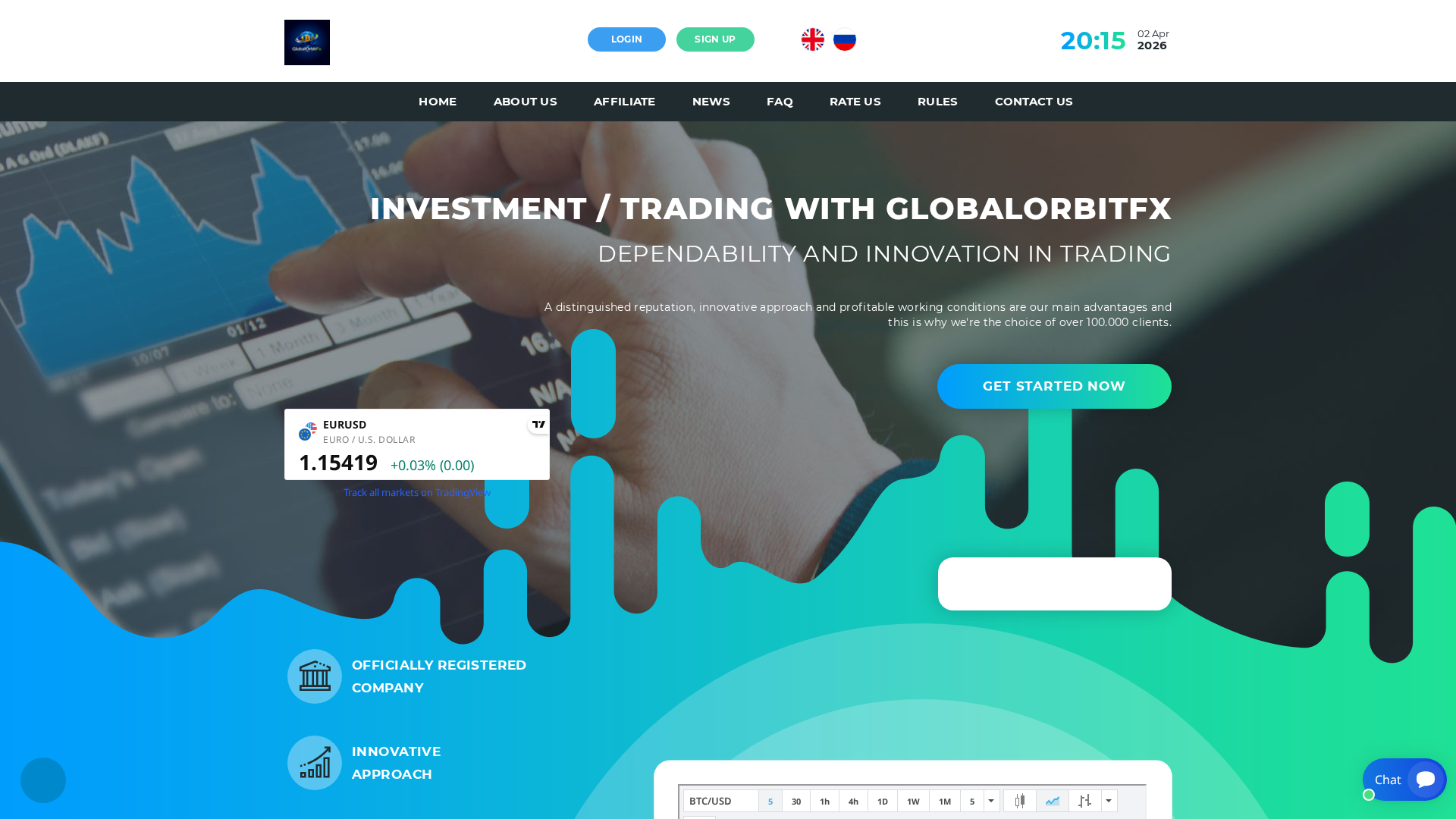 Screenshot of globalorbitfx.net