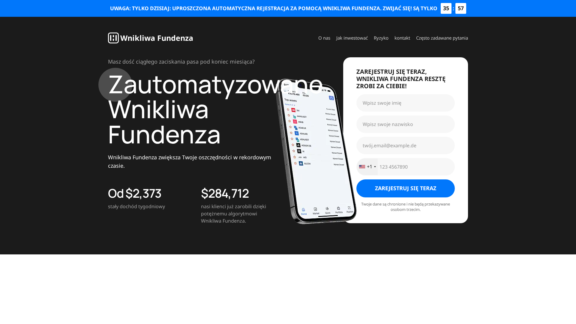 Screenshot of wnikliwafundenza.com