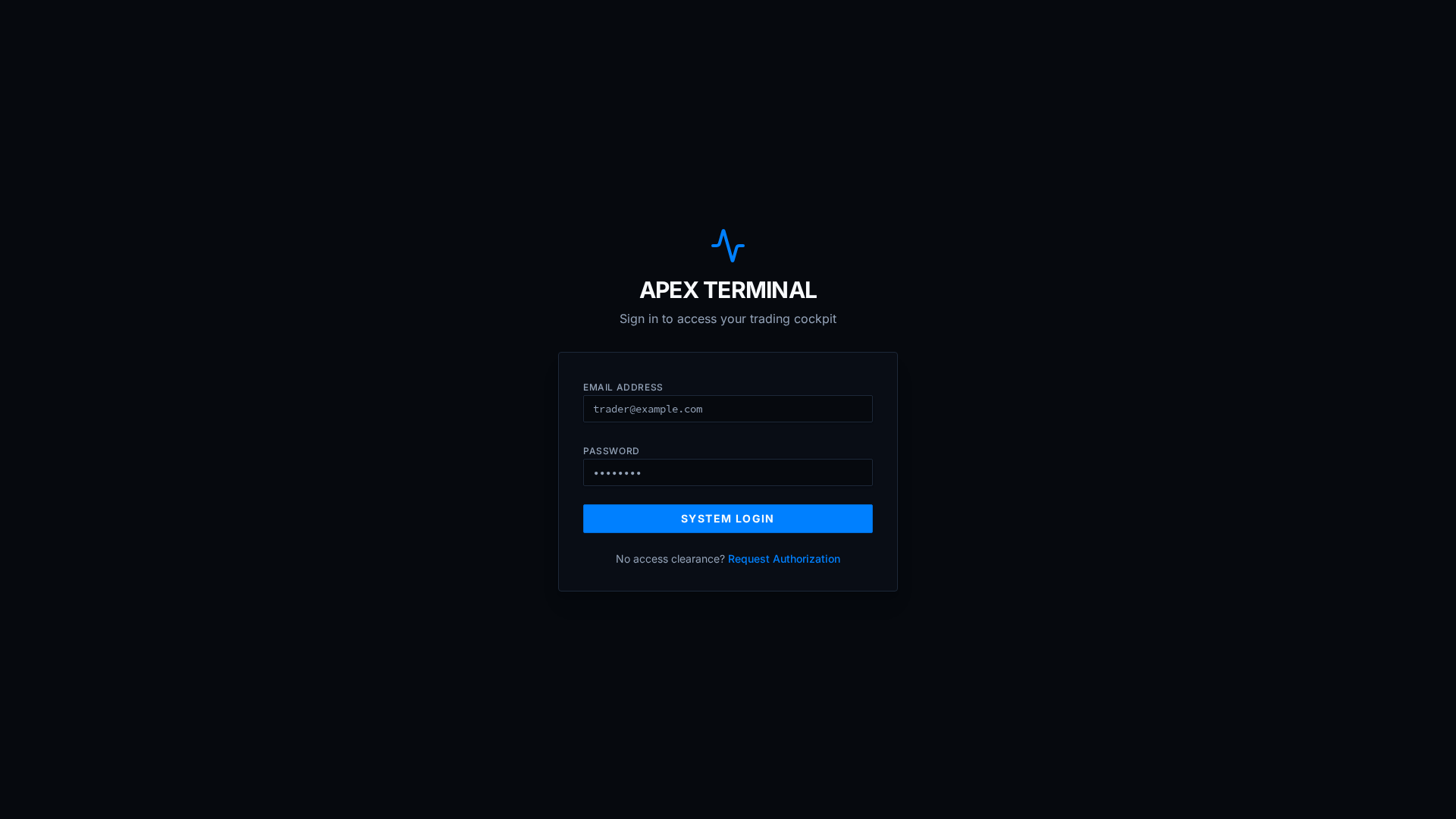 Screenshot of apextrding.net