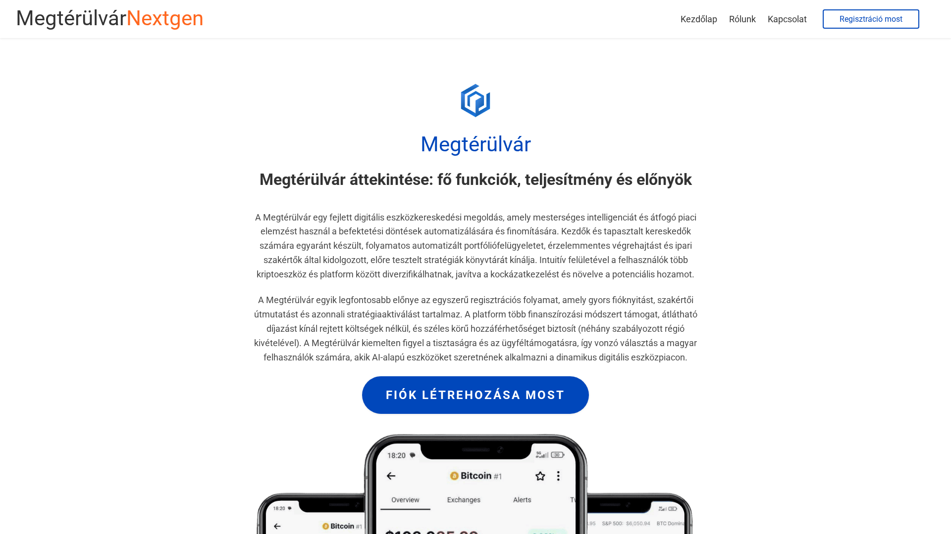 Screenshot of megterulvar-ai.com