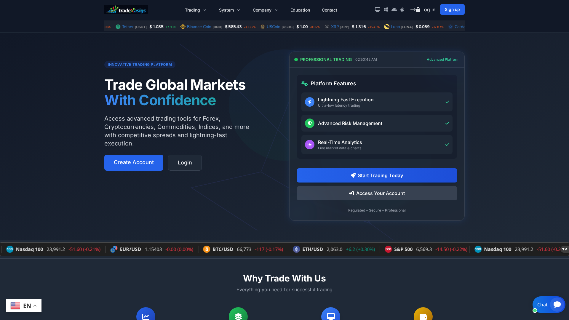 Screenshot of tradexasigs.live