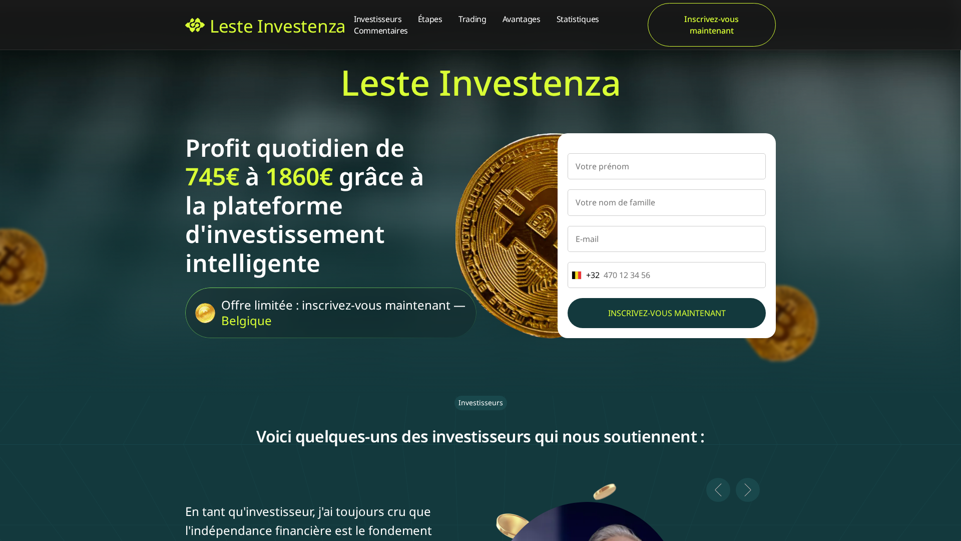 Screenshot of leste-investenza.org