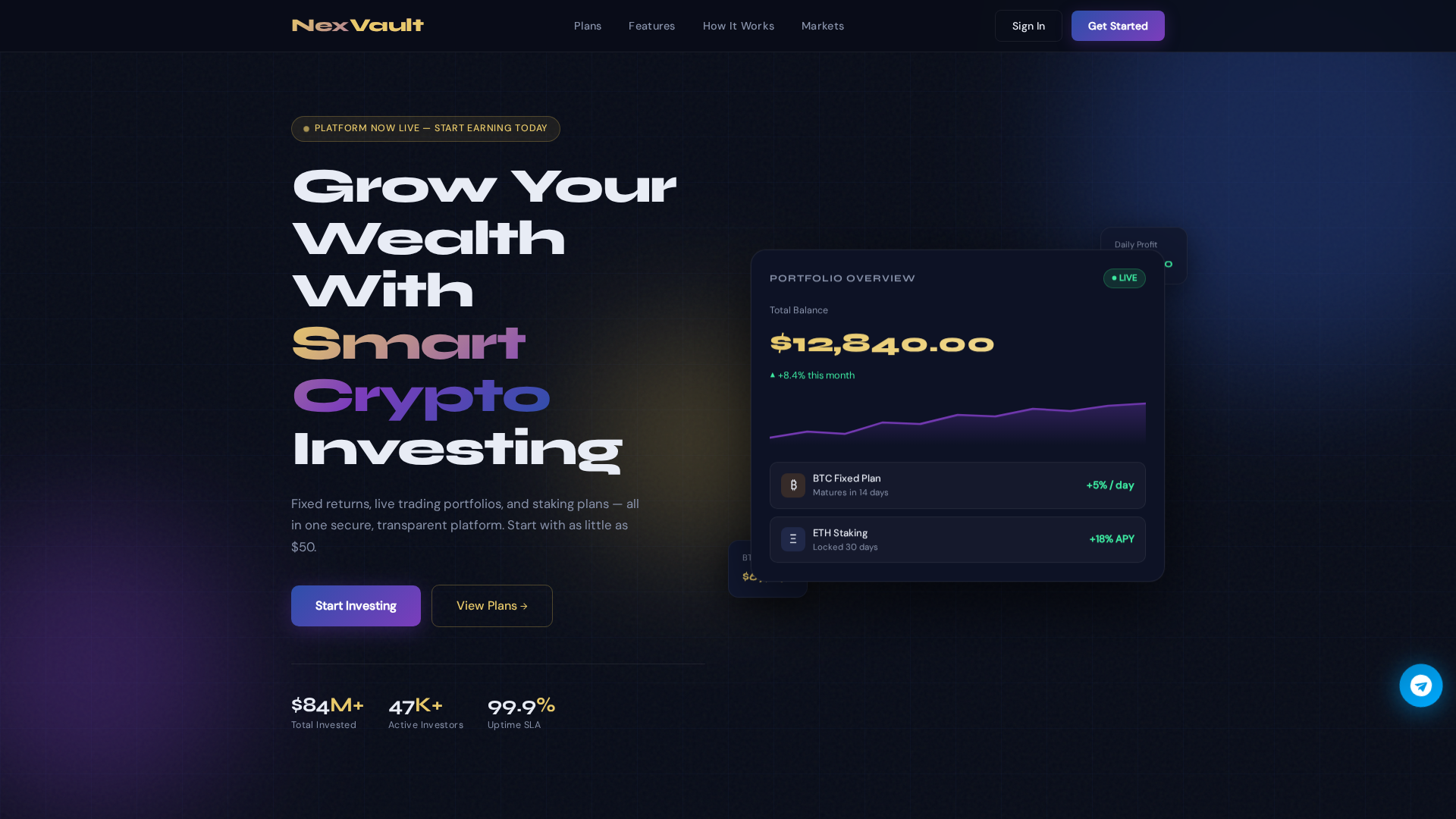 Screenshot of nexvaultpro.bond