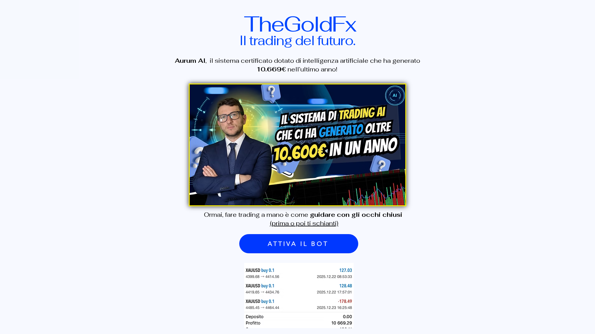 Screenshot of thegoldfxpro.com
