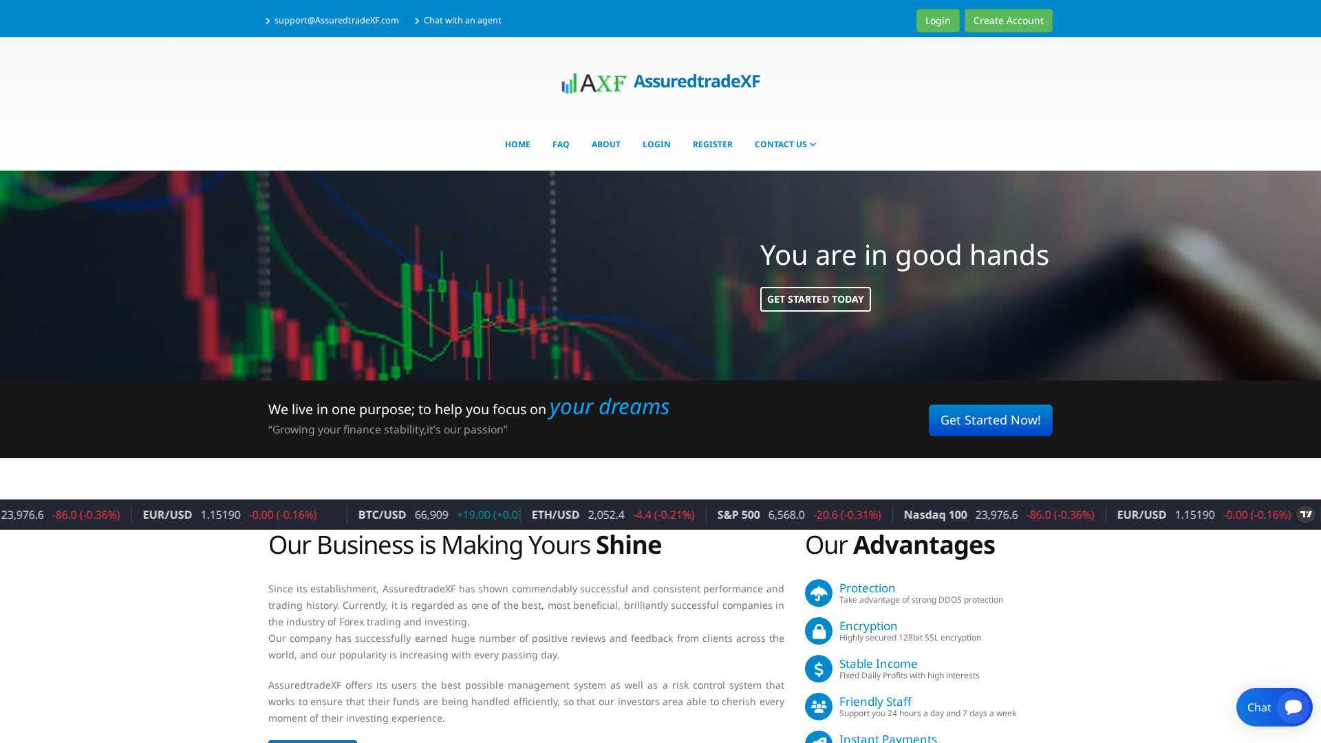 Screenshot of assuredtradexf.com