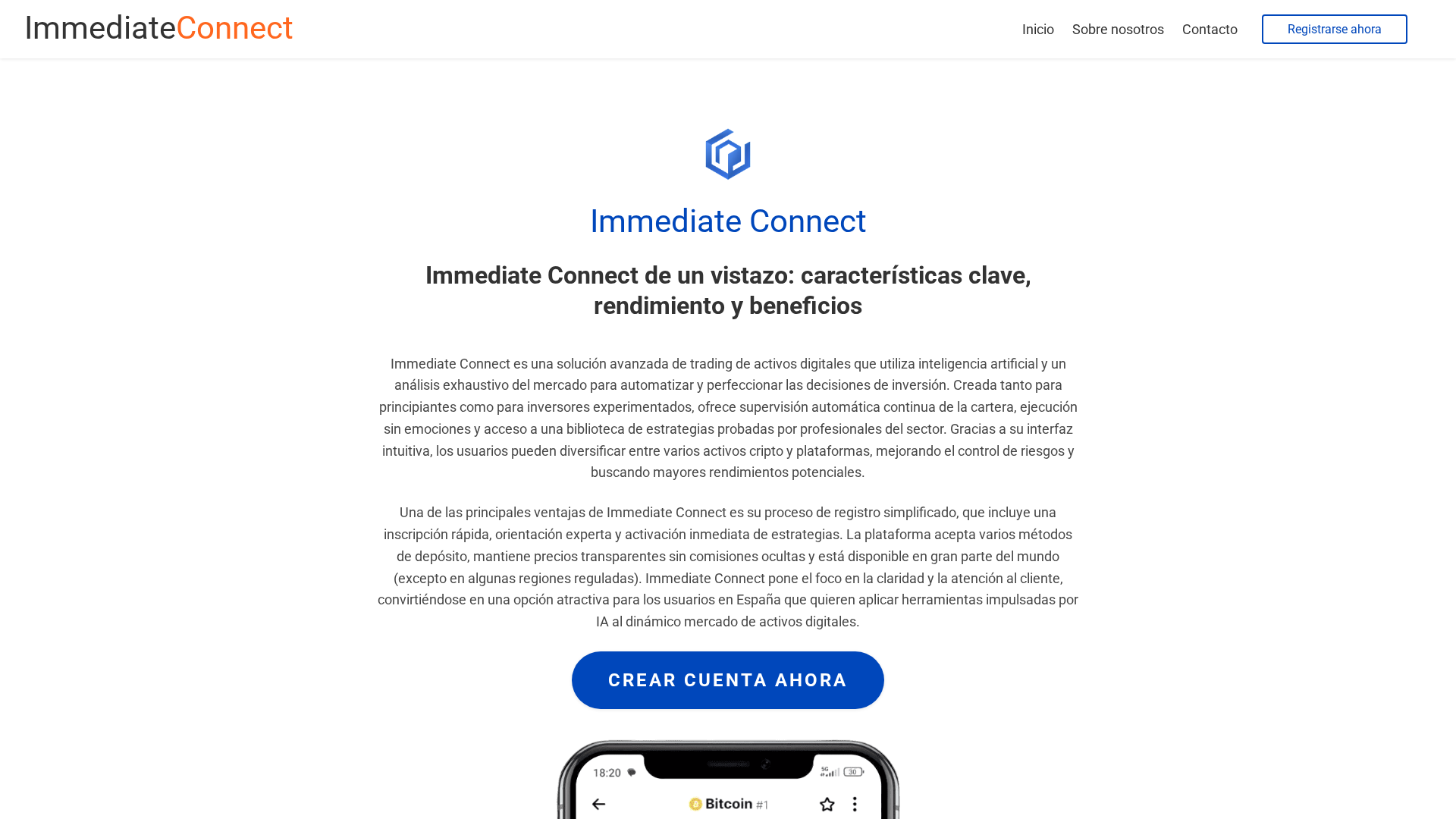 Screenshot of immediateconnect-es.com