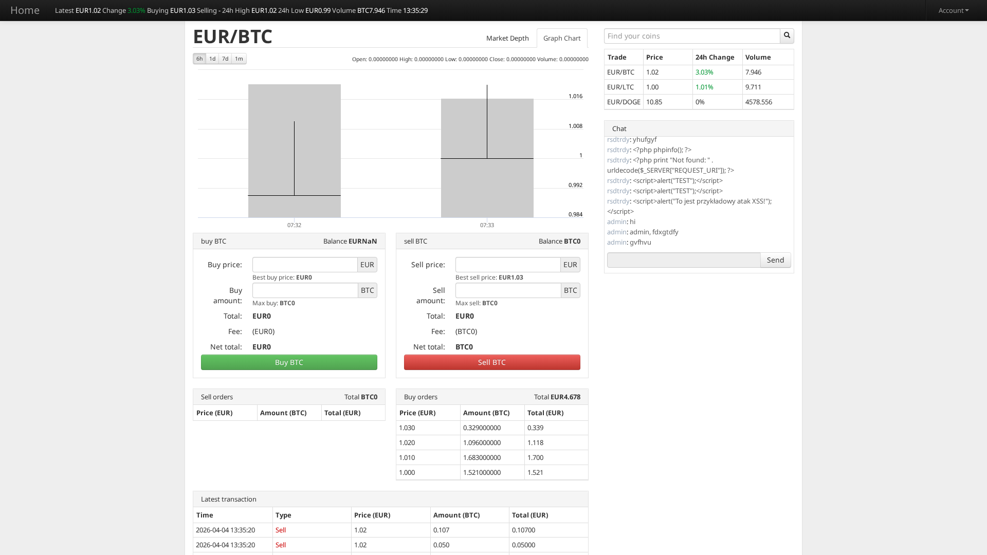 Screenshot of btce.world