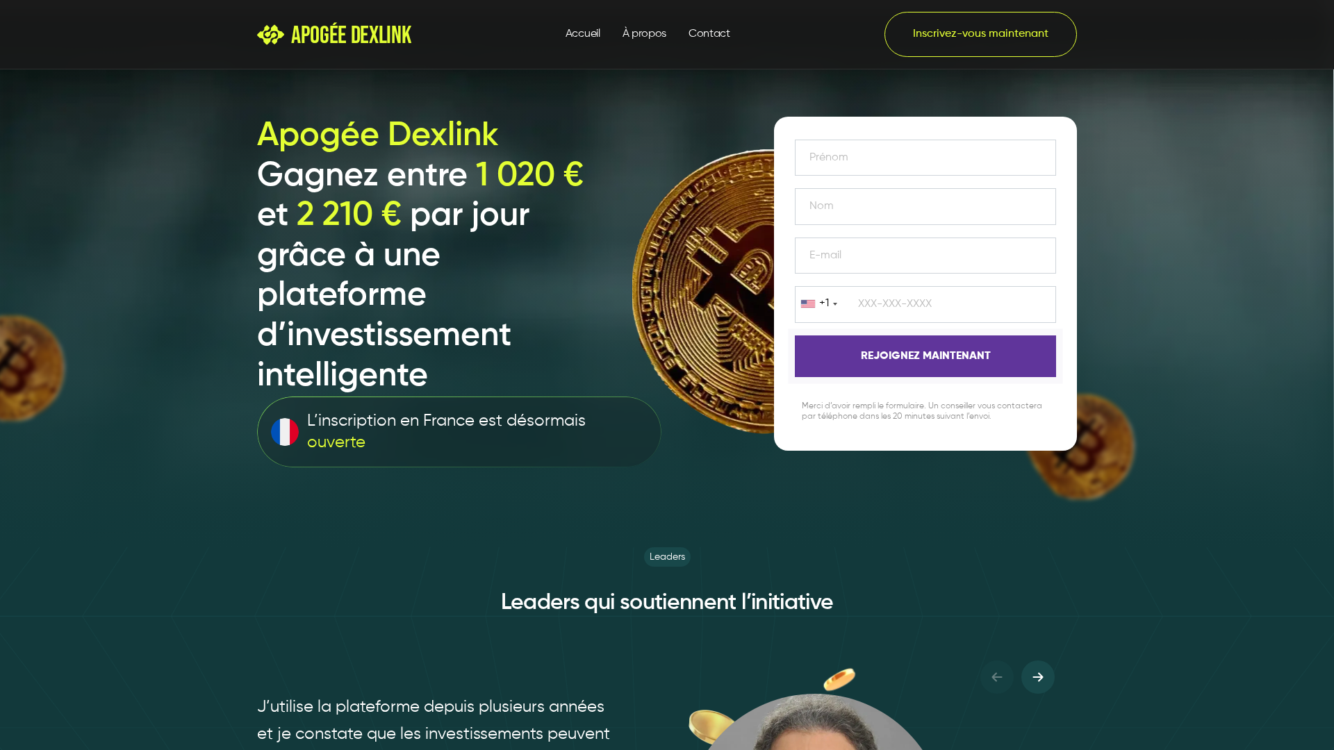 Screenshot of apogeedexlink-ai.com