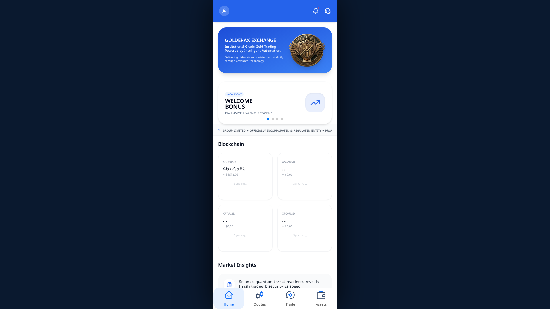 Screenshot of golderax.com