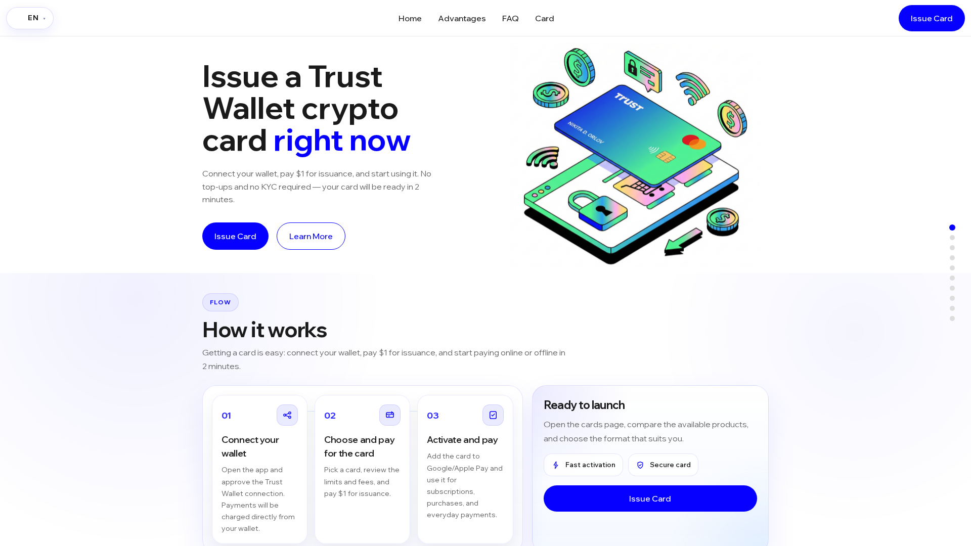 Screenshot of trustcardlink.io