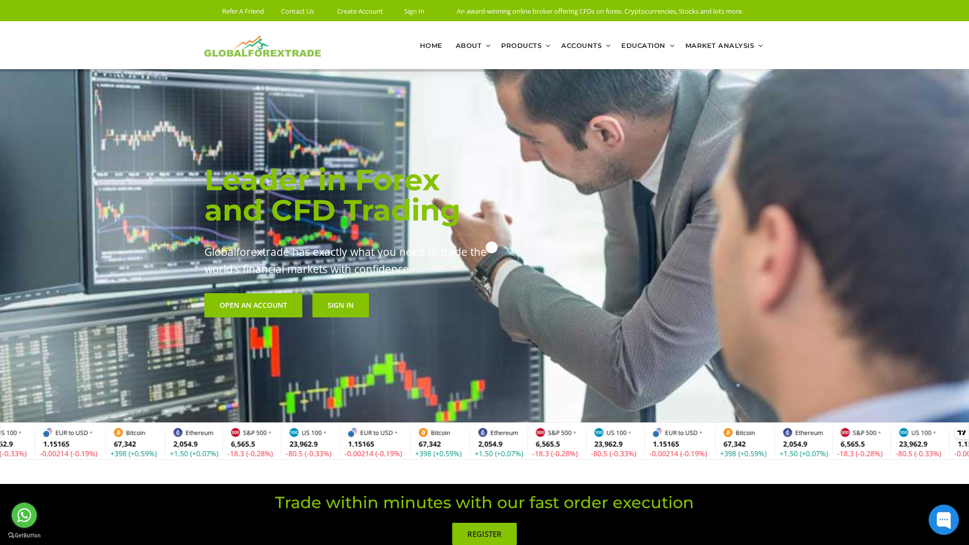 Screenshot of globalsforextrade.live