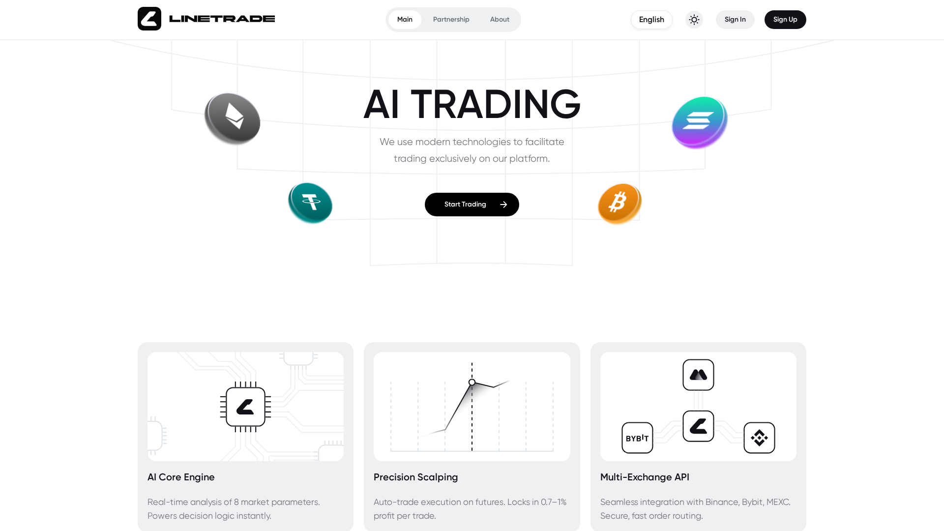 Screenshot of linetrade.pro