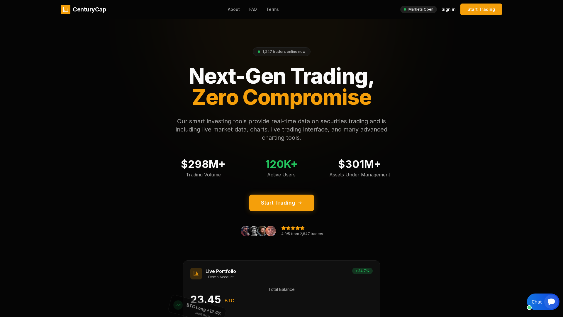 Screenshot of centurycap.org