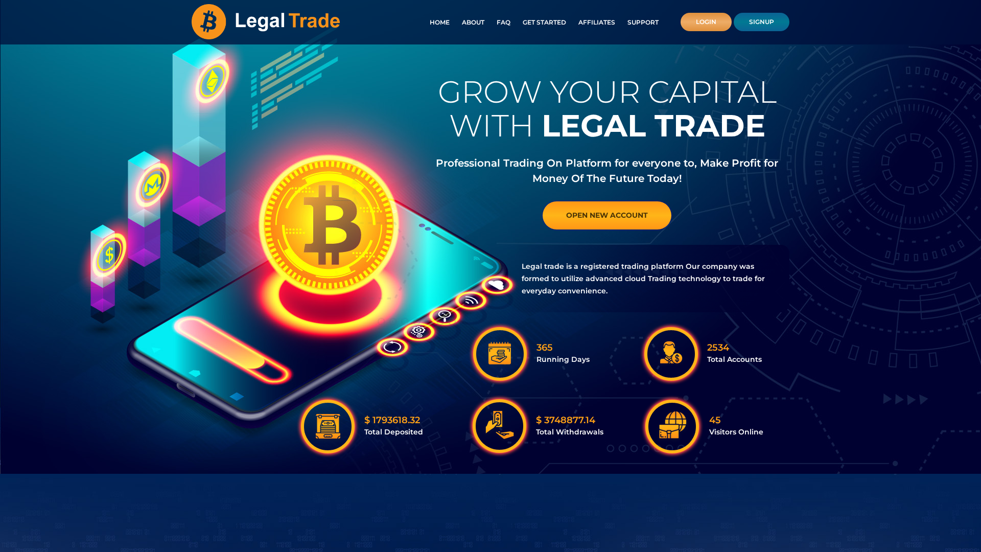 Screenshot of legal-trade.com
