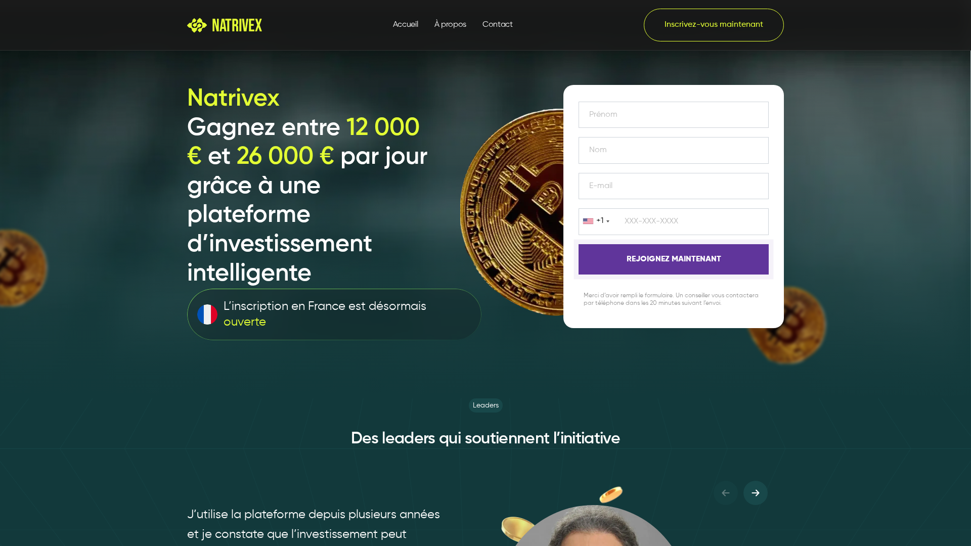 Screenshot of natrivex-ai.net