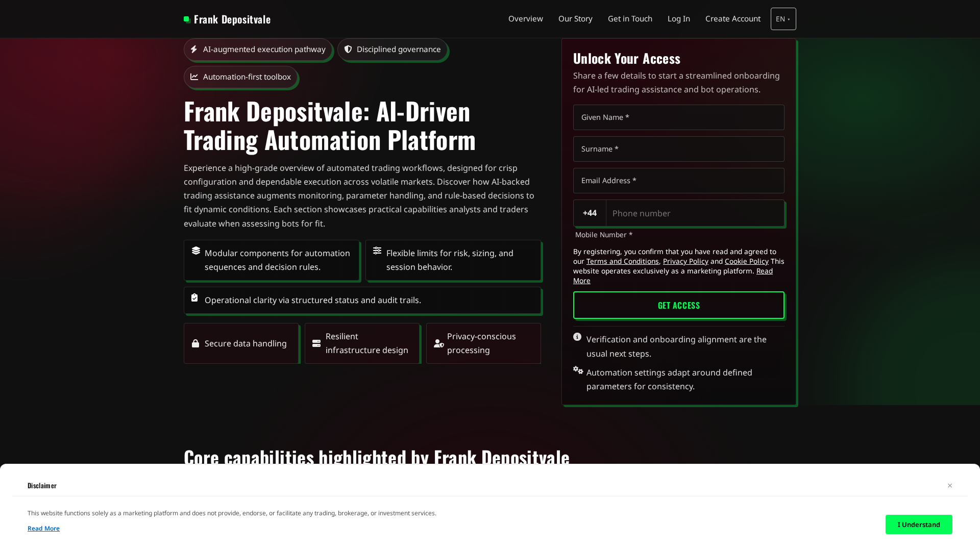 Screenshot of frankdepositvale.digital