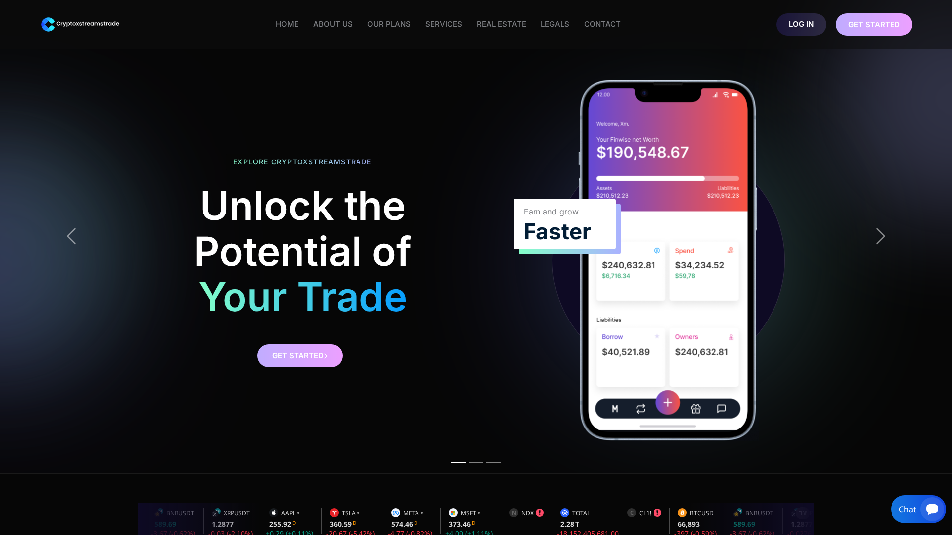 Screenshot of cryptoxstreamstrade.com