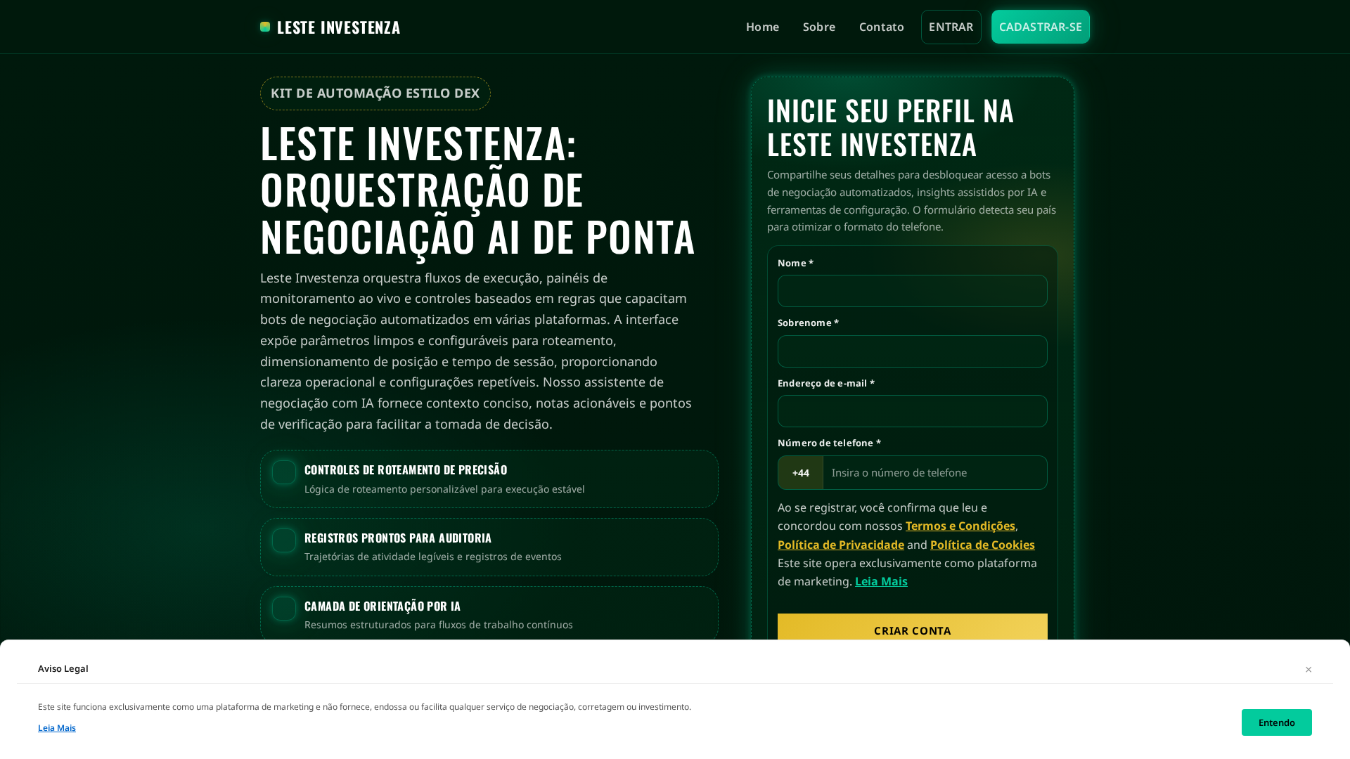 Screenshot of lesteinvestenza.click
