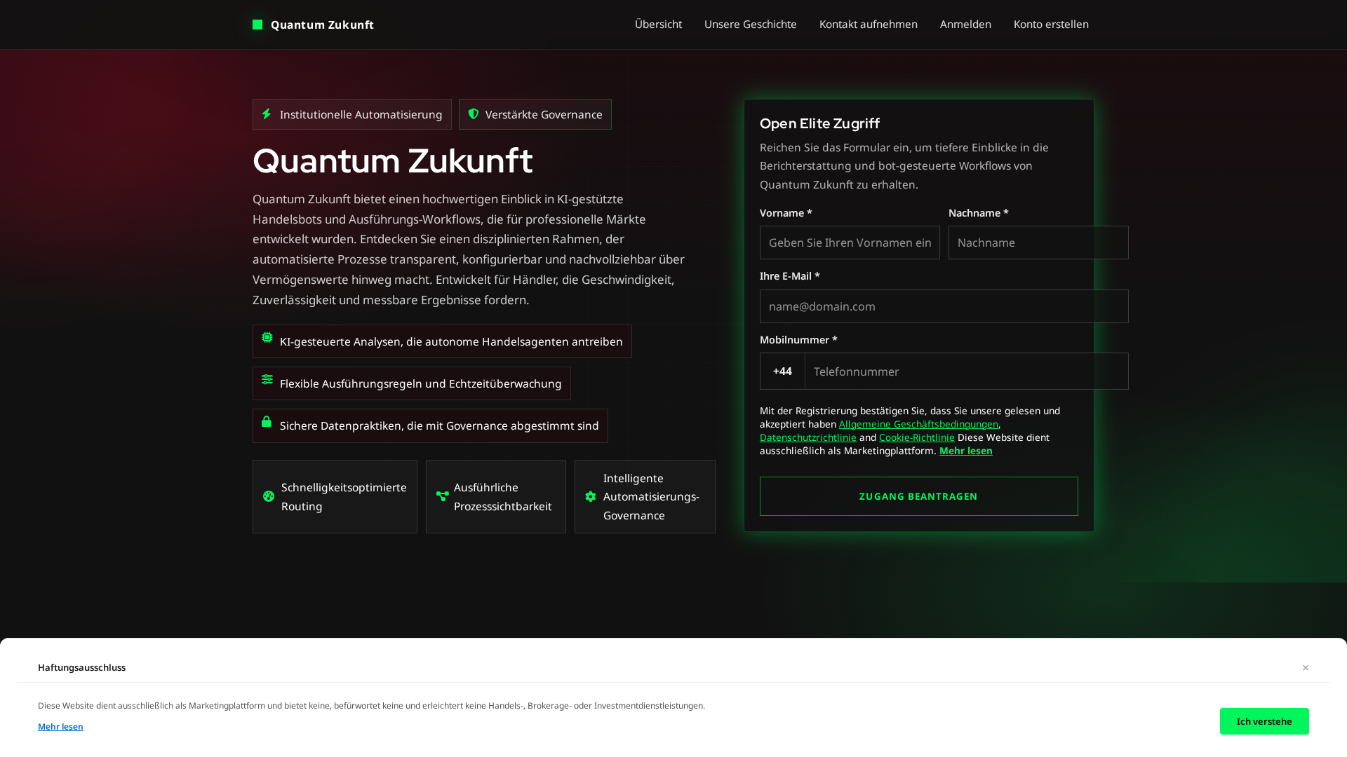 Screenshot of quantumzukunft.digital