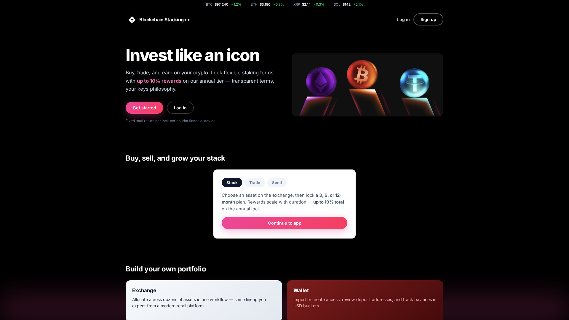 Screenshot of investmentstackingplus.com