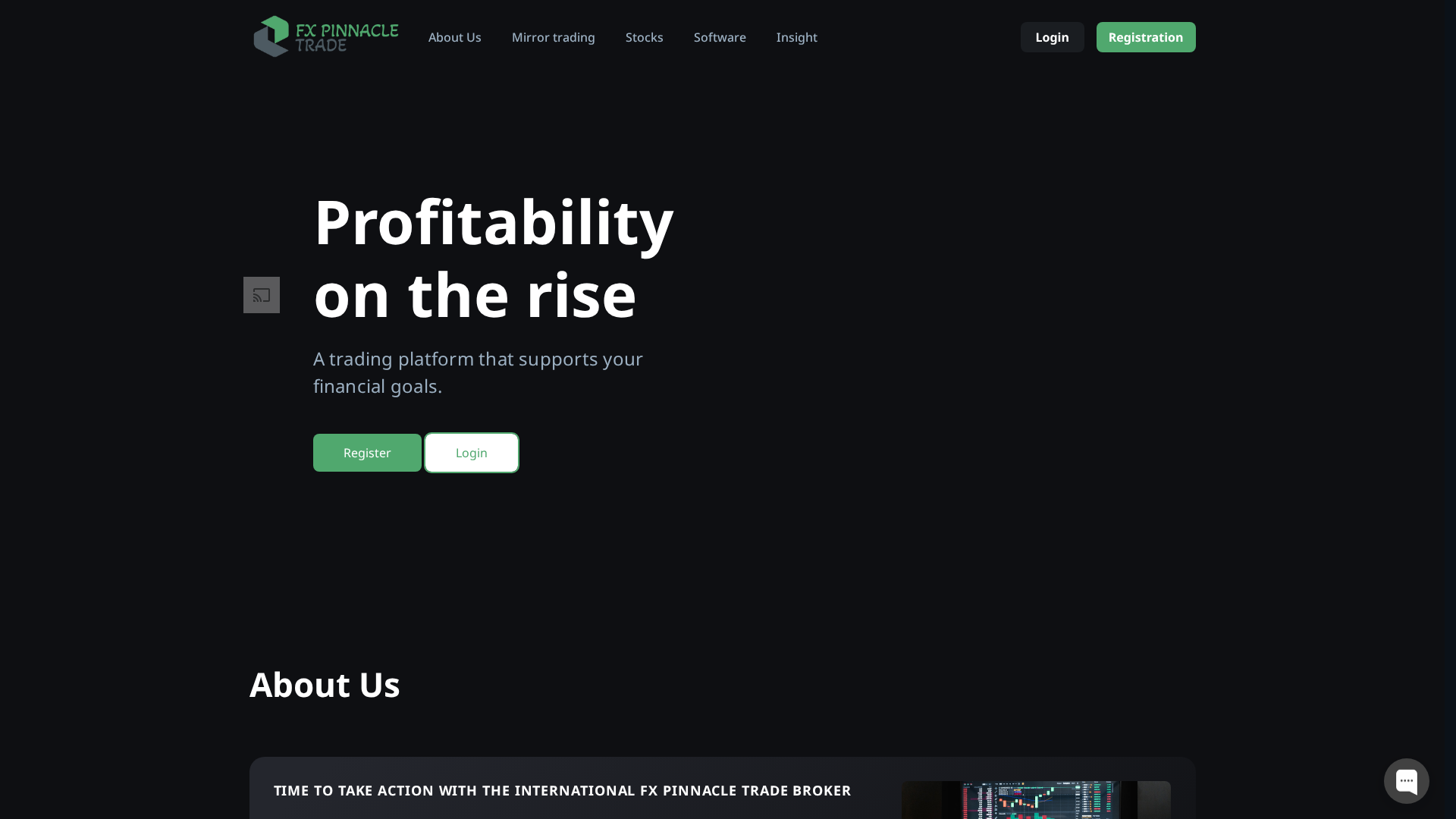 Screenshot of fxpinnacletrade.com
