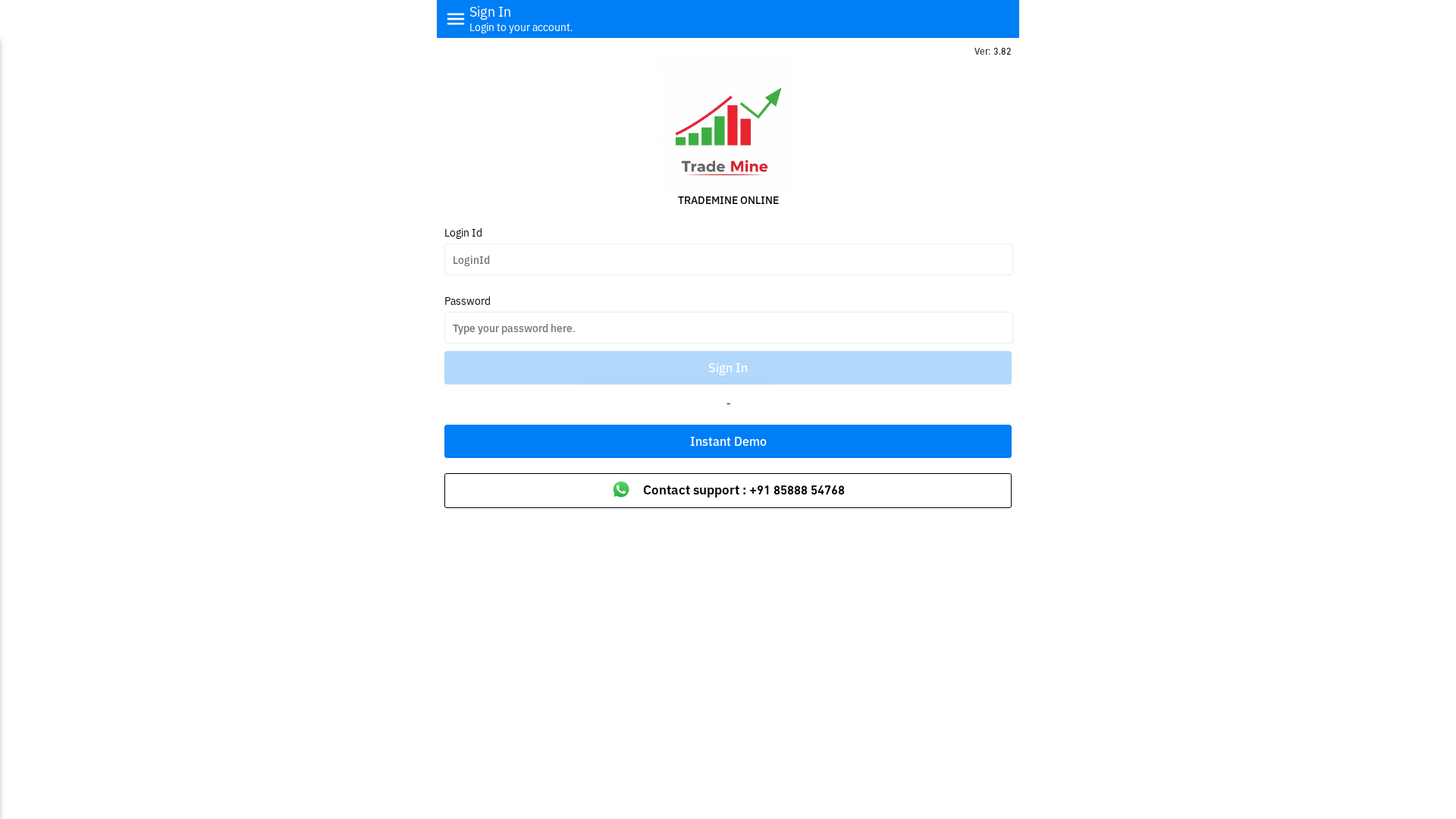 Screenshot of trademine.online