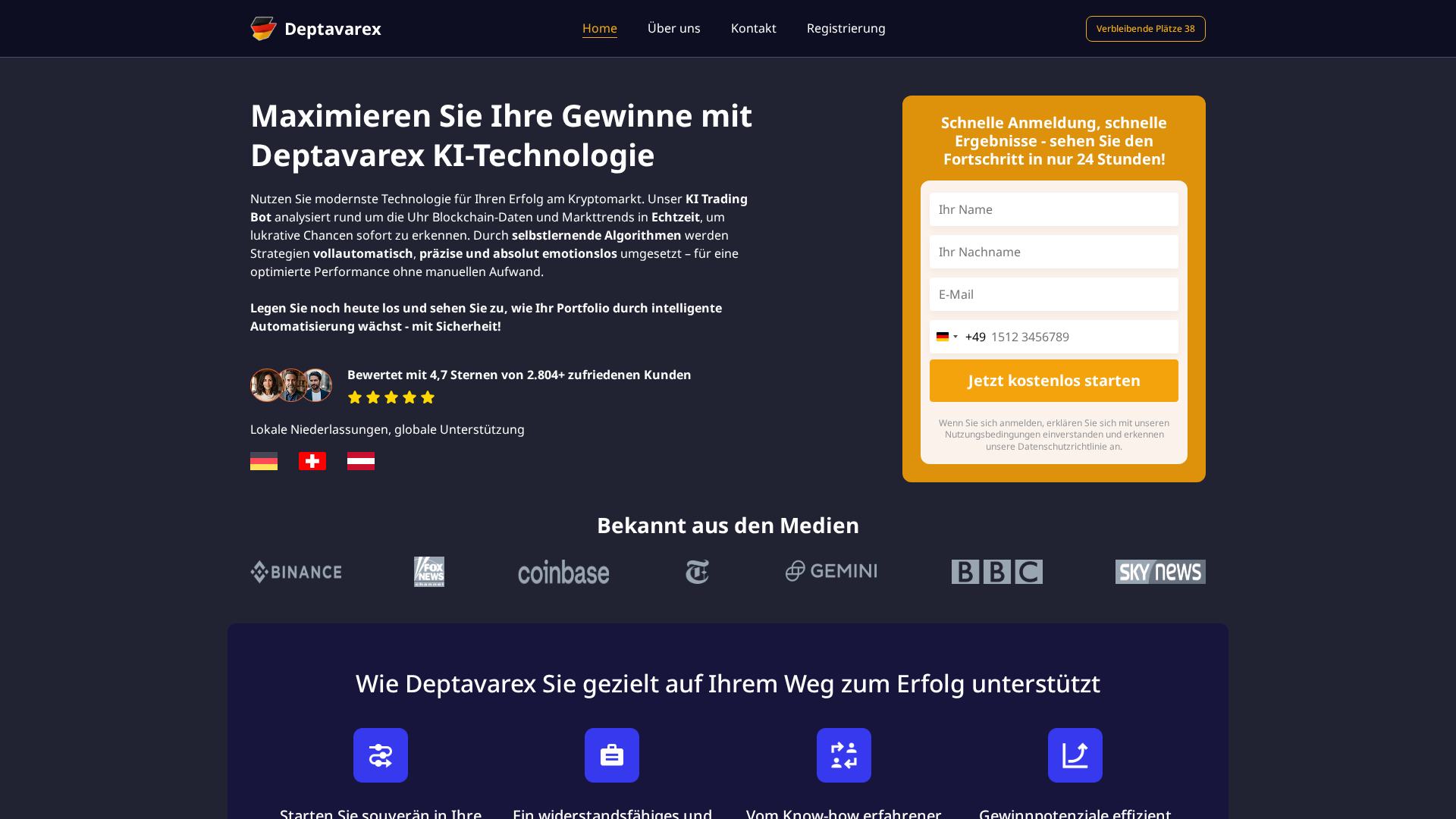 Screenshot of deptavarexai.de