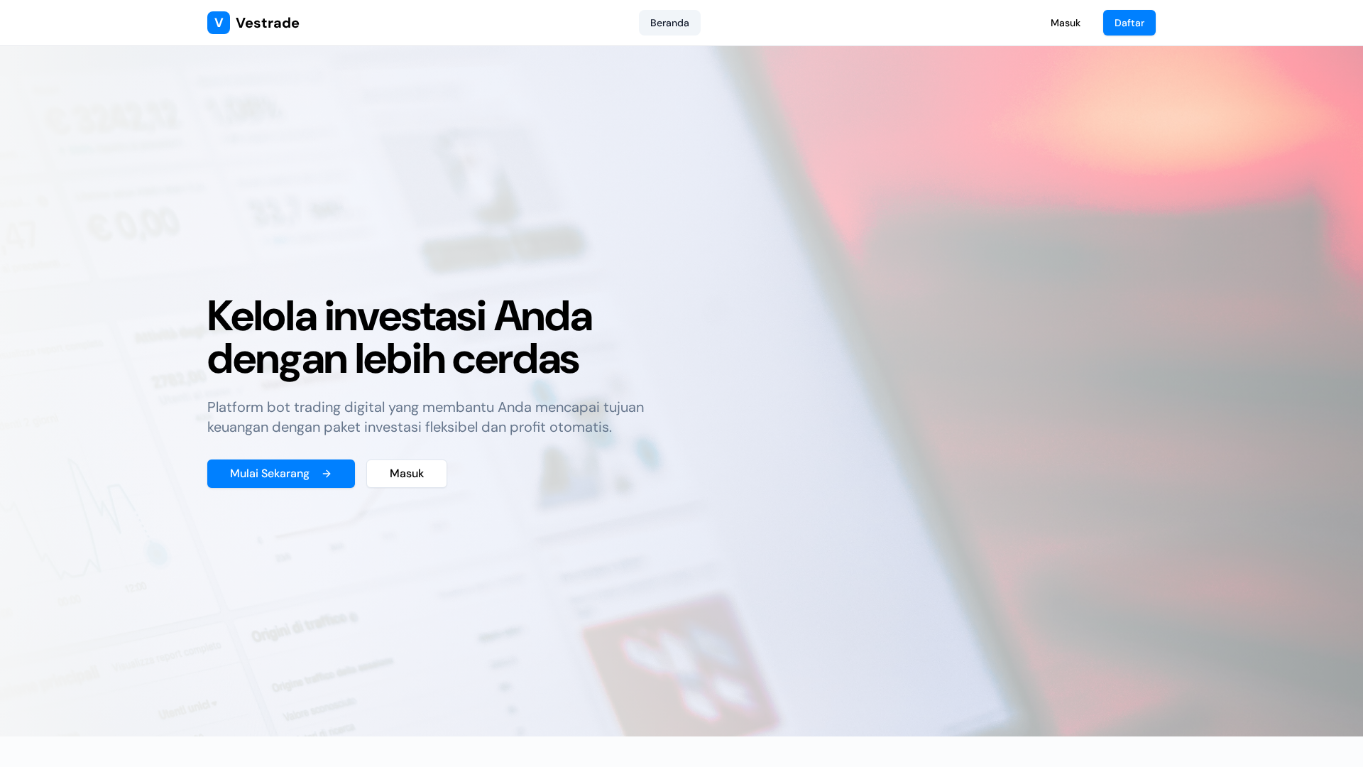 Screenshot of vestrade.pro