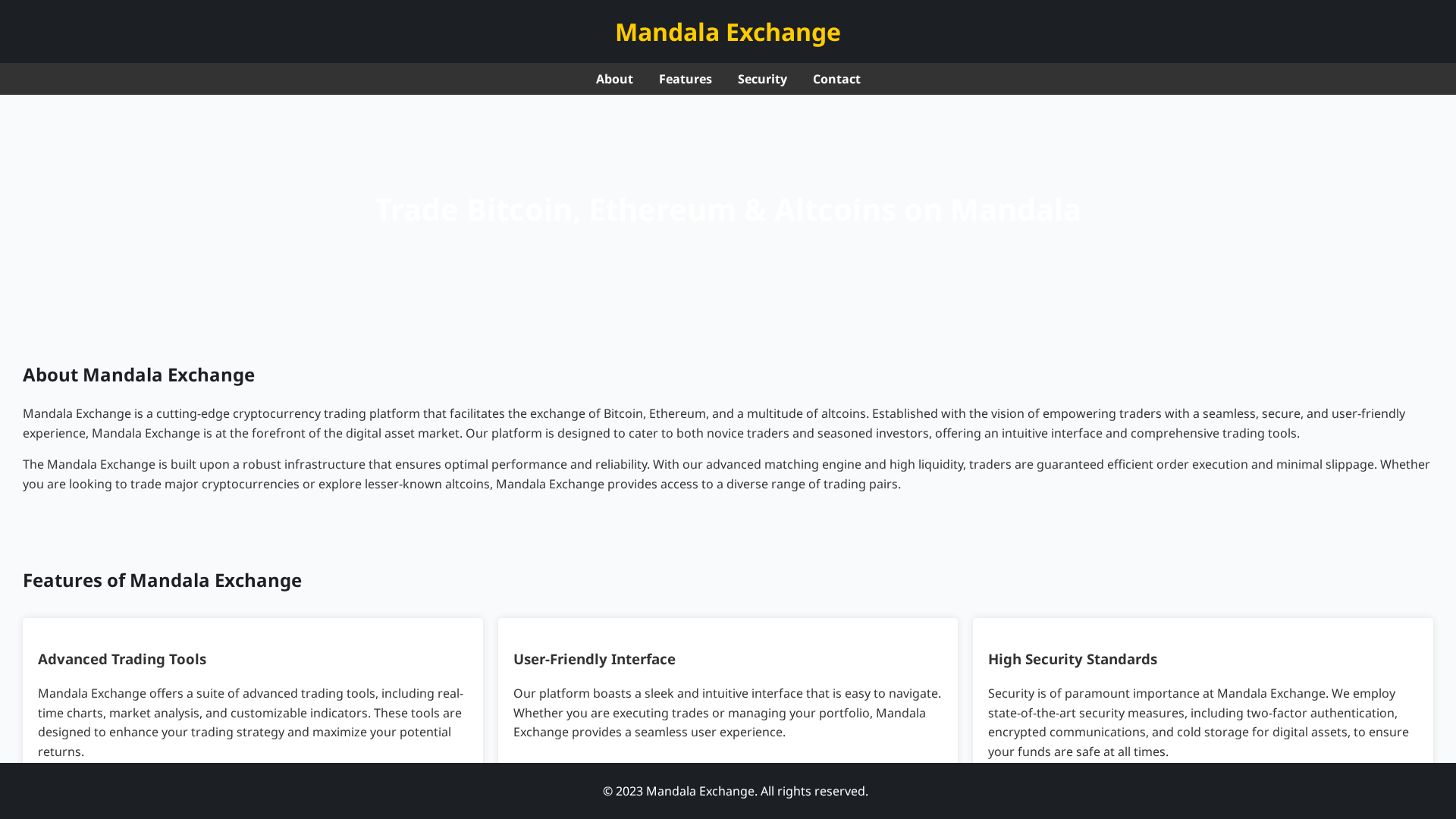 Screenshot of mandalaexchanges.live