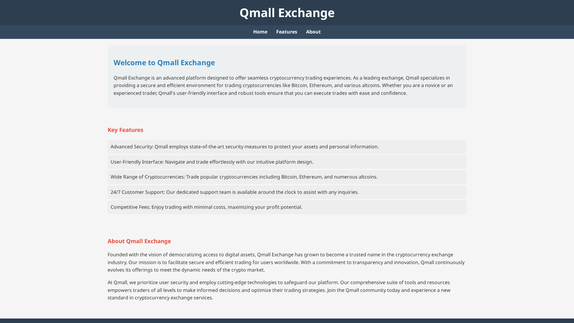 Screenshot of qmallexchanges.live