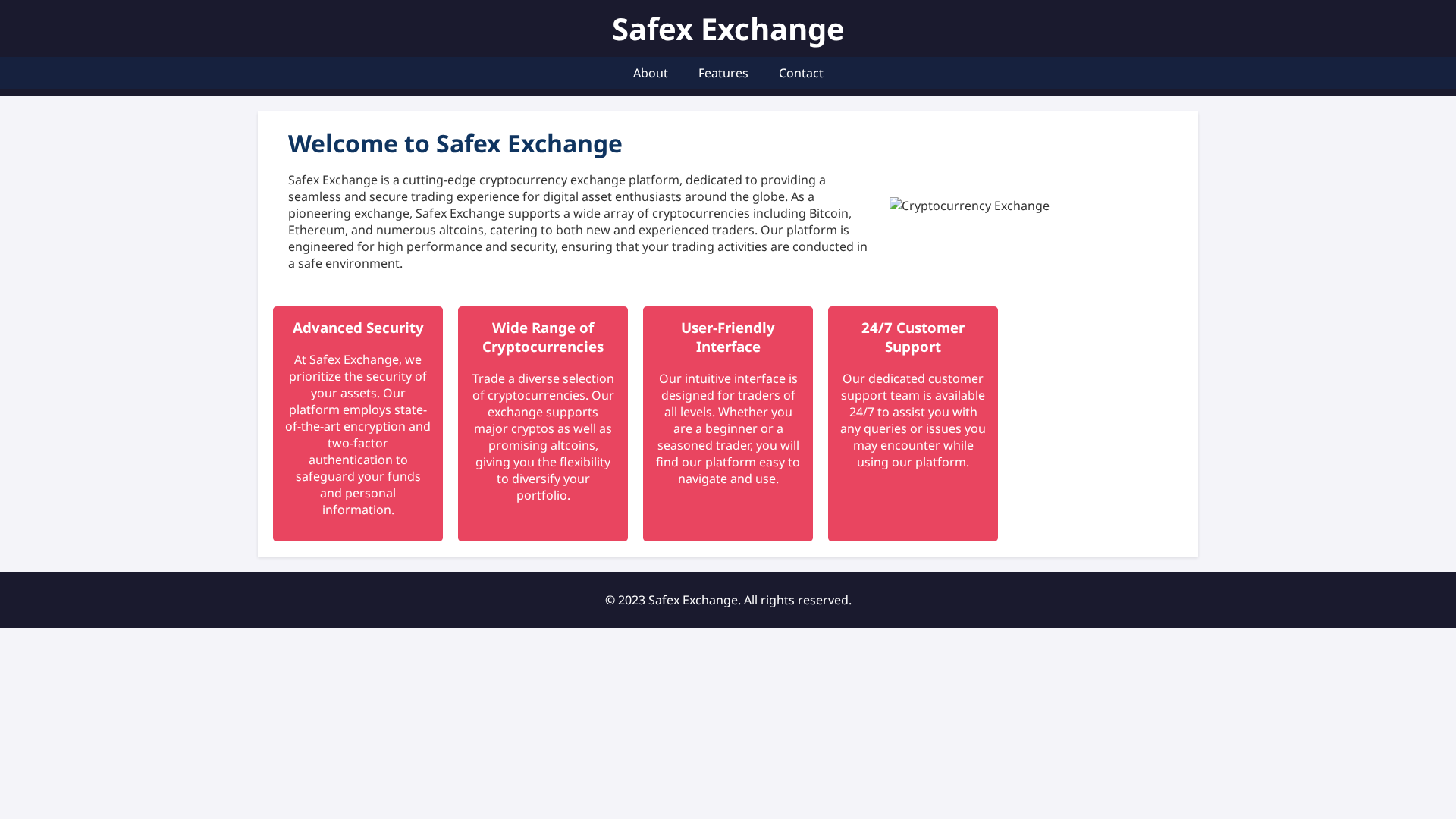Screenshot of safexexchanges.live