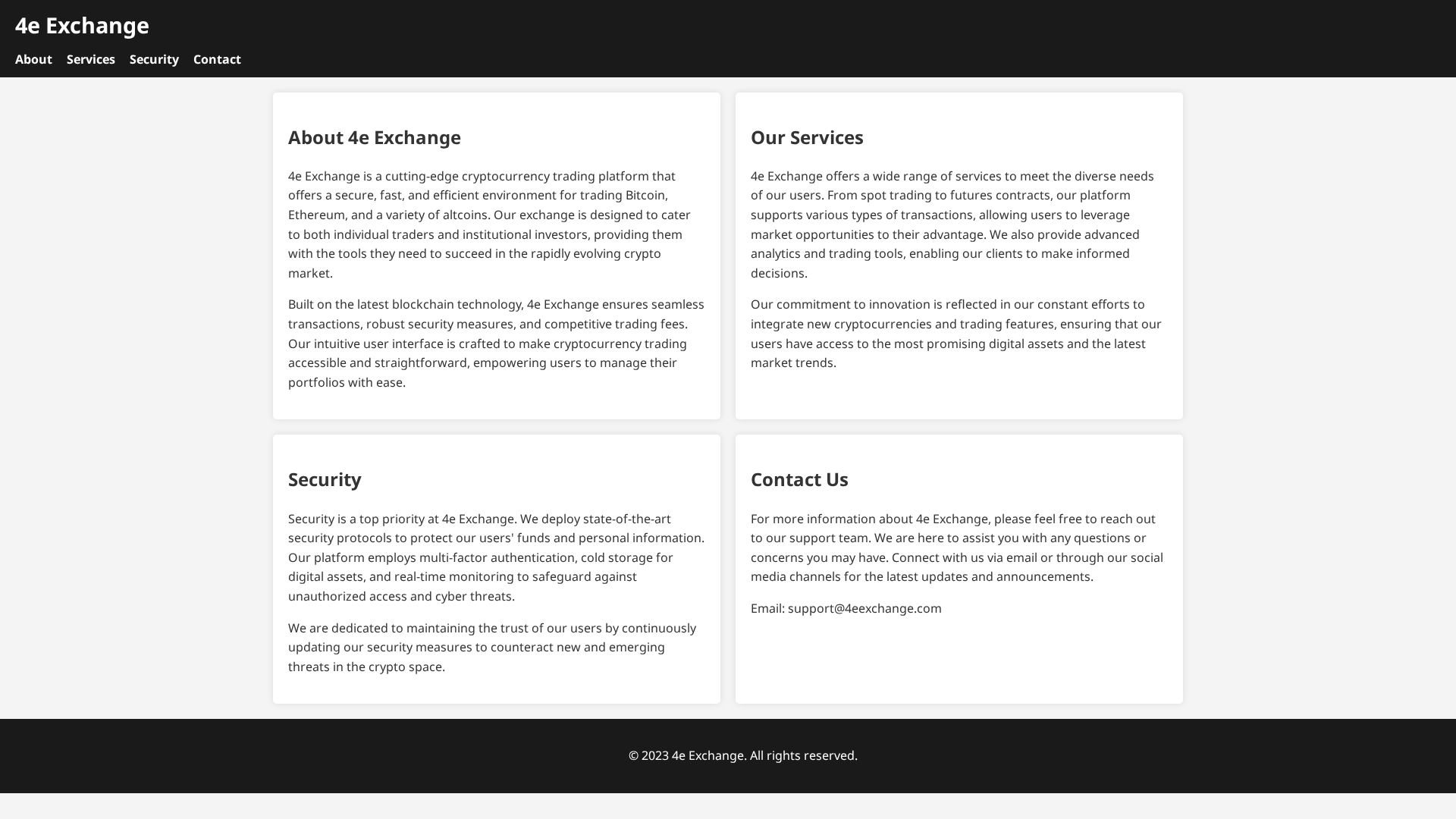 Screenshot of 4eexchanges.live
