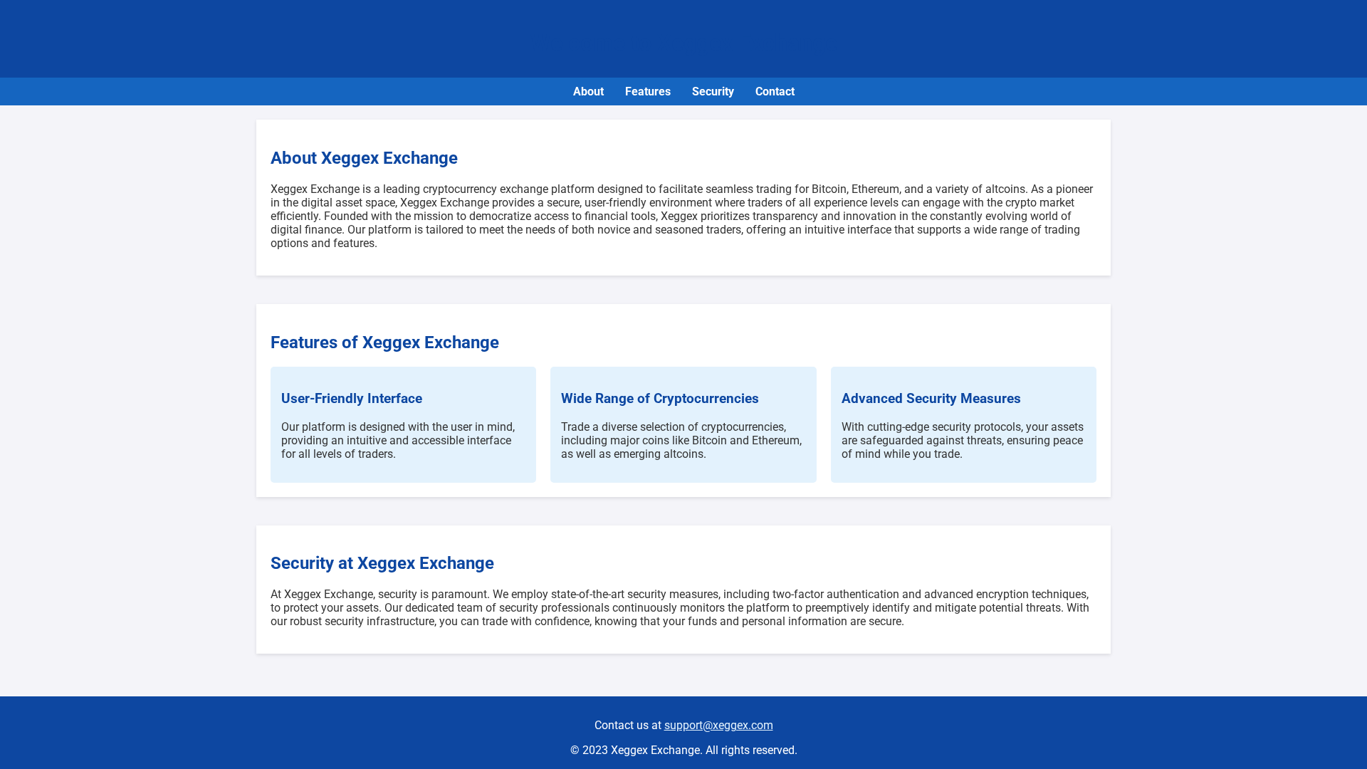 Screenshot of xeggexexchanges.live