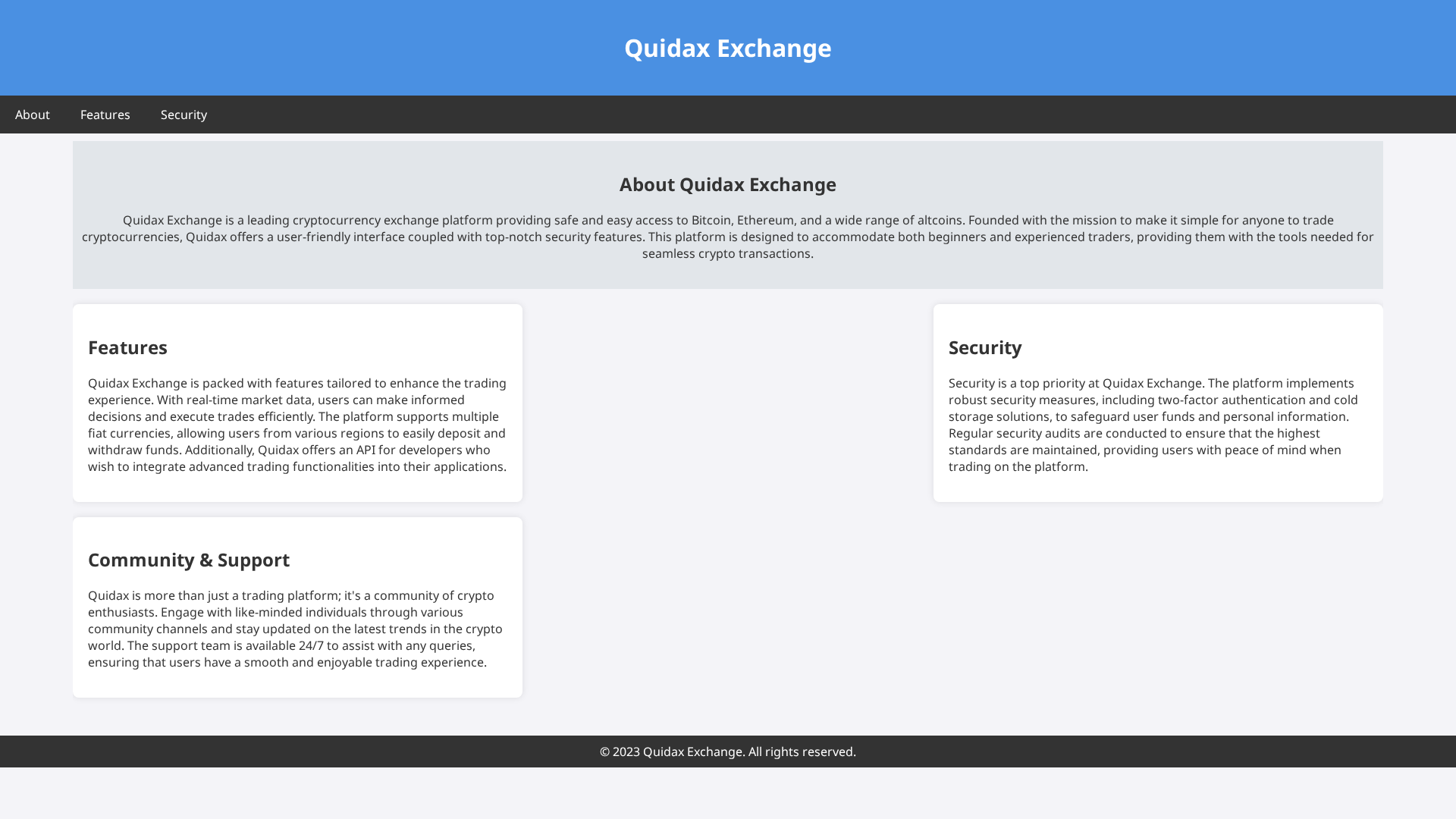 Screenshot of quidaxexchanges.live