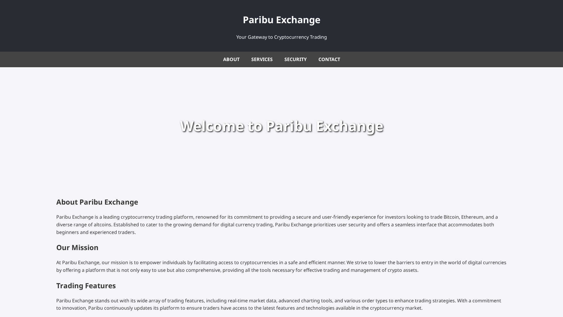 Screenshot of paribuexchanges.live