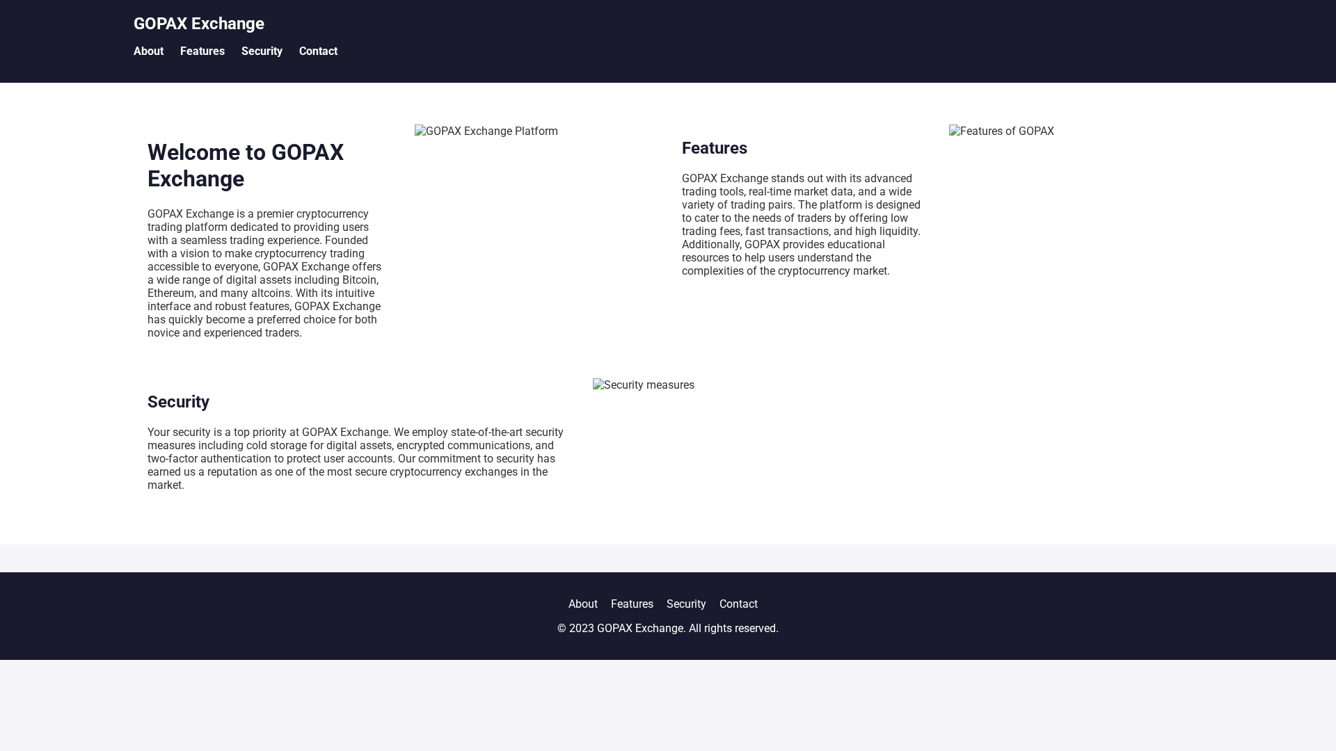 Screenshot of gopaxexchanges.live