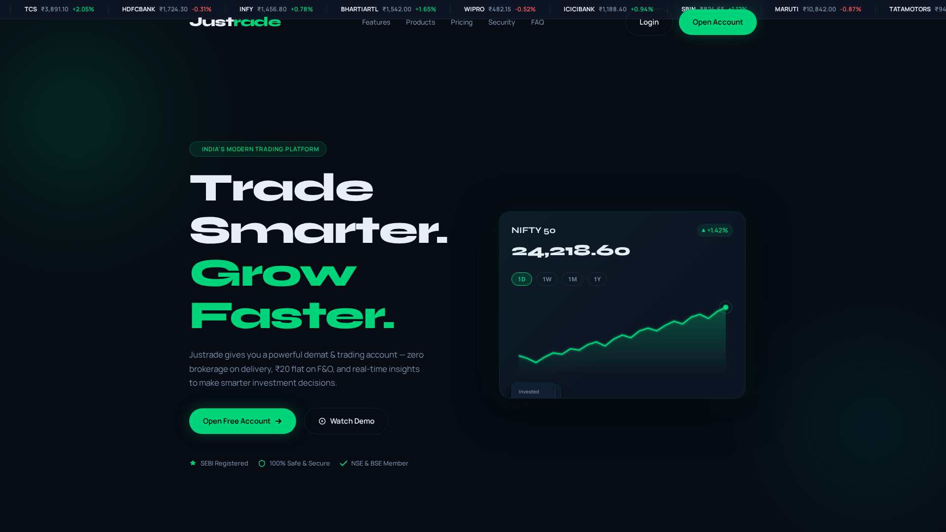 Screenshot of justrade.online
