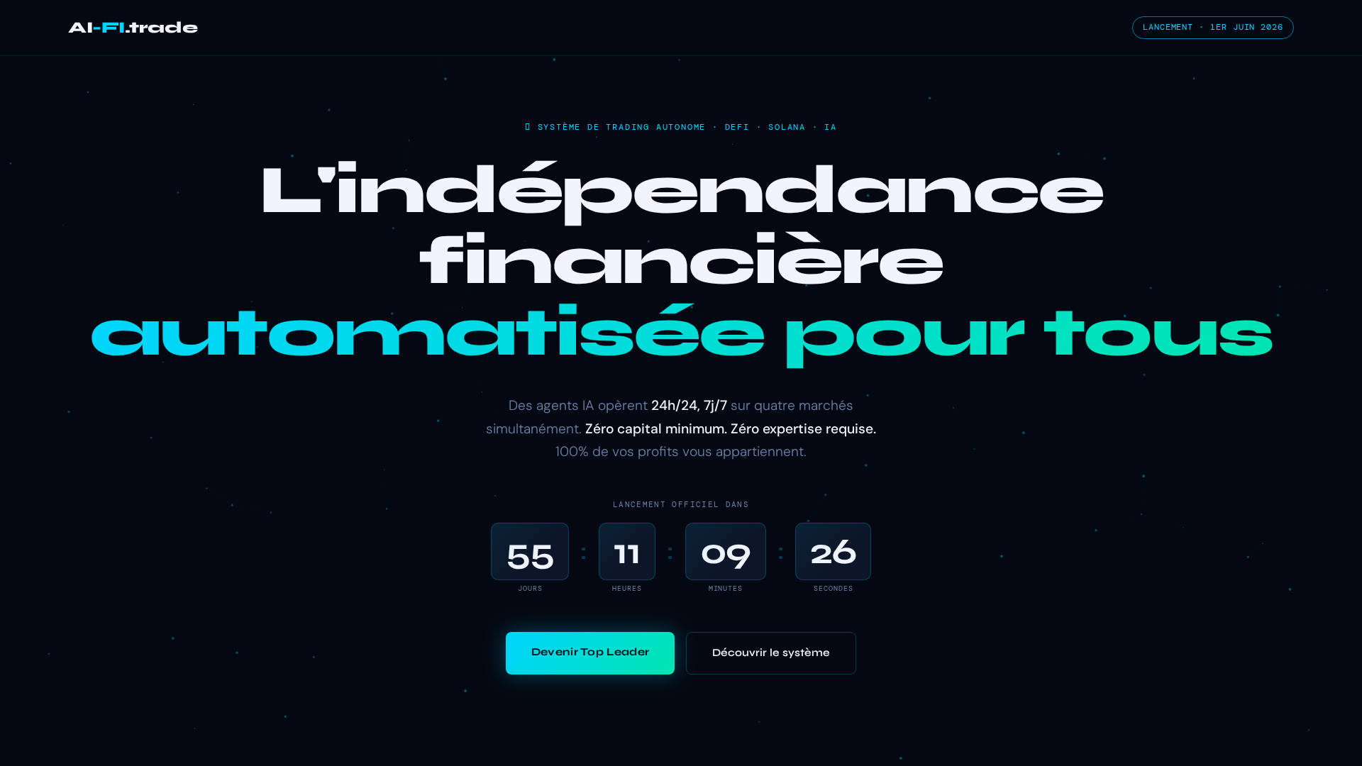 Screenshot of ai-fi.trade