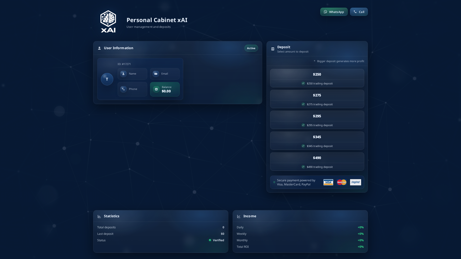 Screenshot of xai-trade.pro