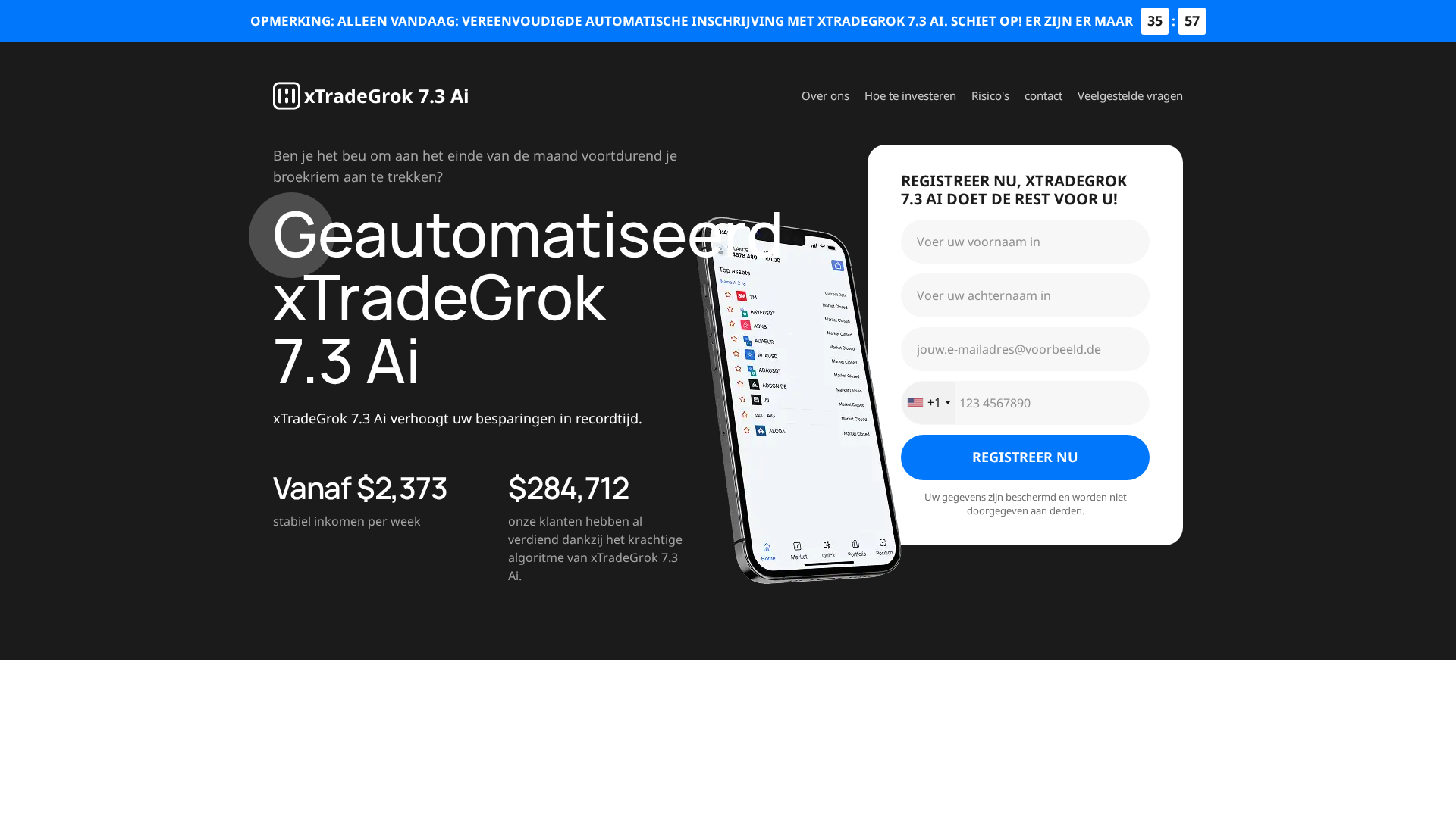 Screenshot of xtradegrok73aitrade.com