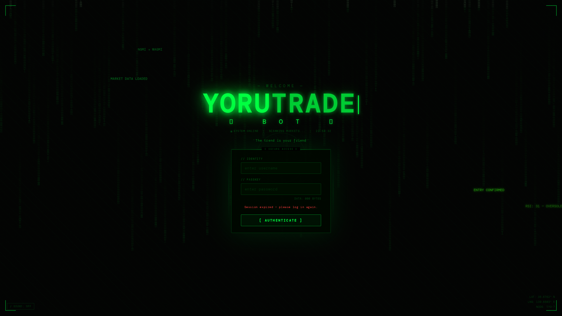 Screenshot of yorutradebot.online