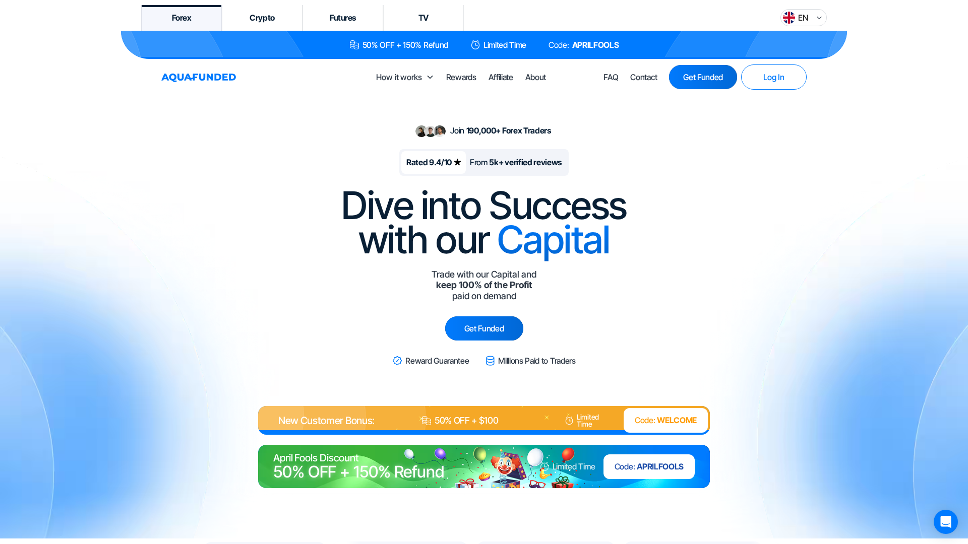 Screenshot of aquafundeds.com