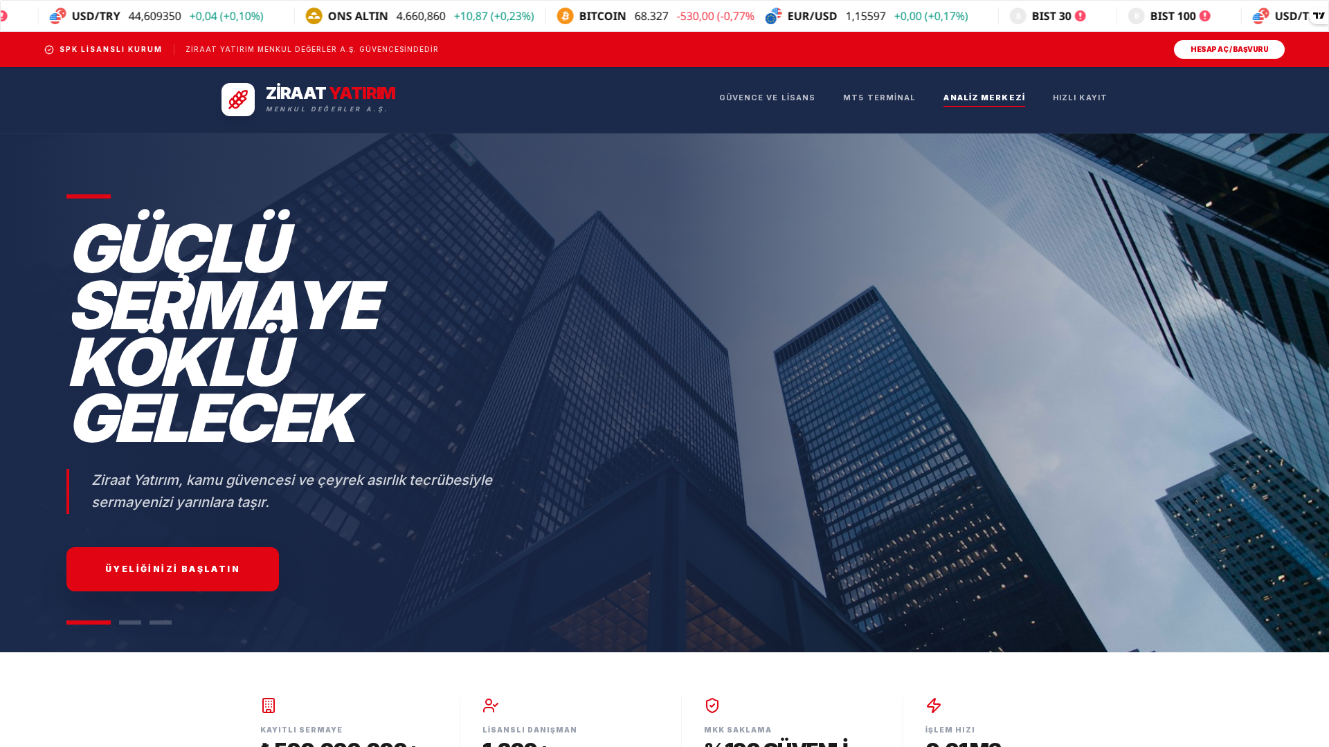 Screenshot of ziraat.finance