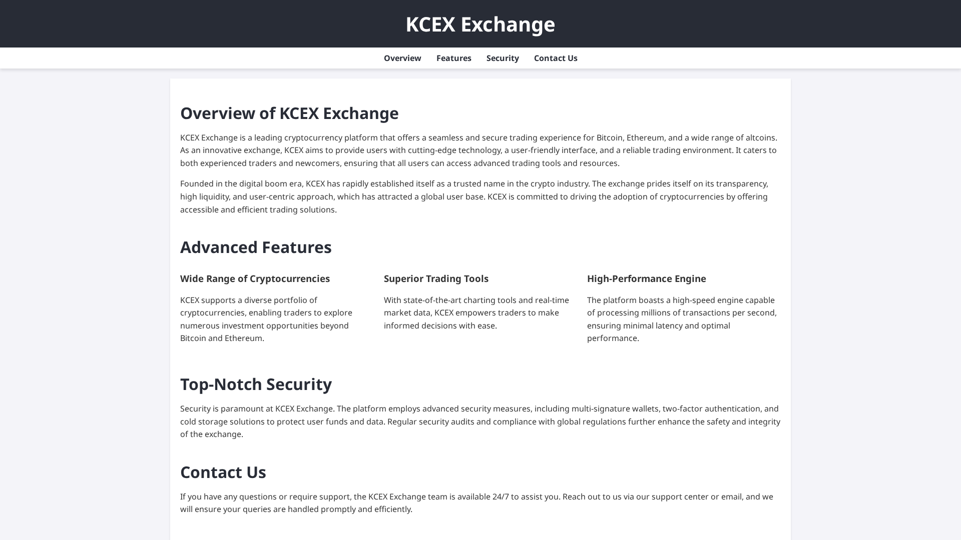 Screenshot of kcexexchanger.live