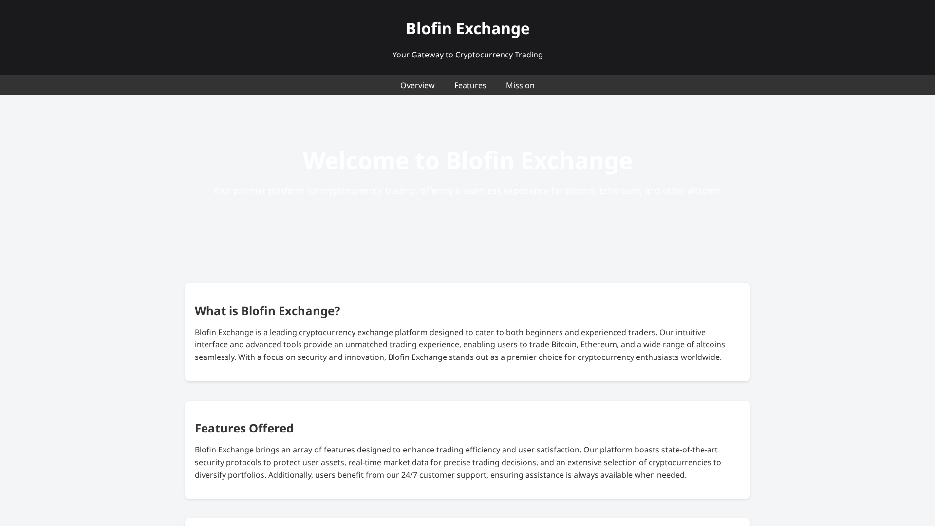 Screenshot of blofinexchanger.live